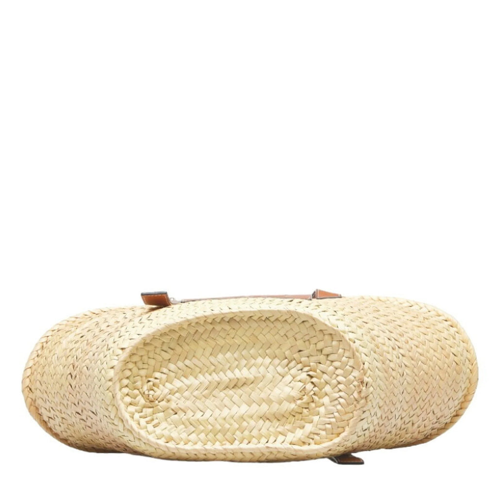 Natural Brown Raffia Leather Small Handbag M5718