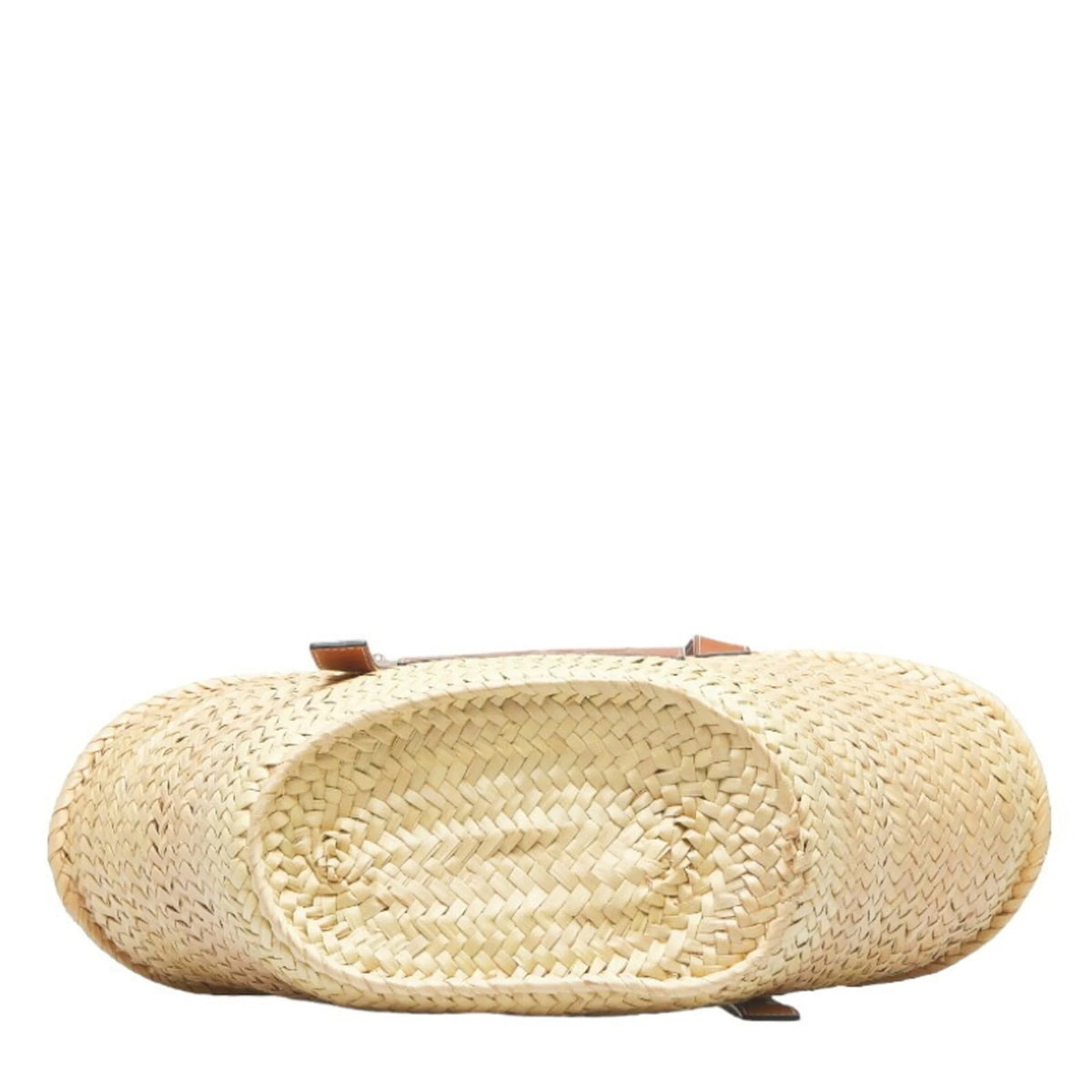 Natural Brown Raffia Leather Small Handbag M5718