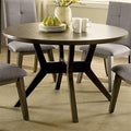 Gray Round Wood Dining Table C3992