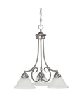 3 Light Matte Nickel Chandelier V66883