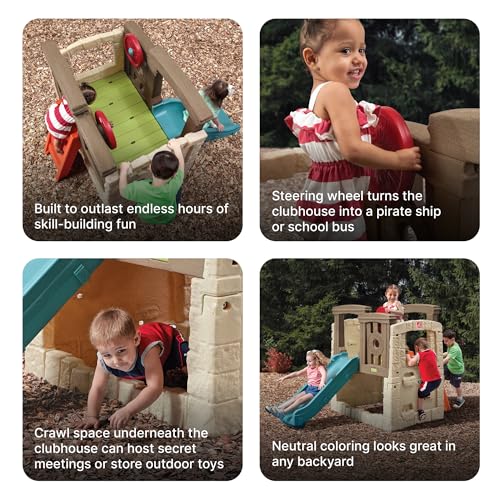 Woodland Climber Kids Playset with Slide and Climbing Wall P571