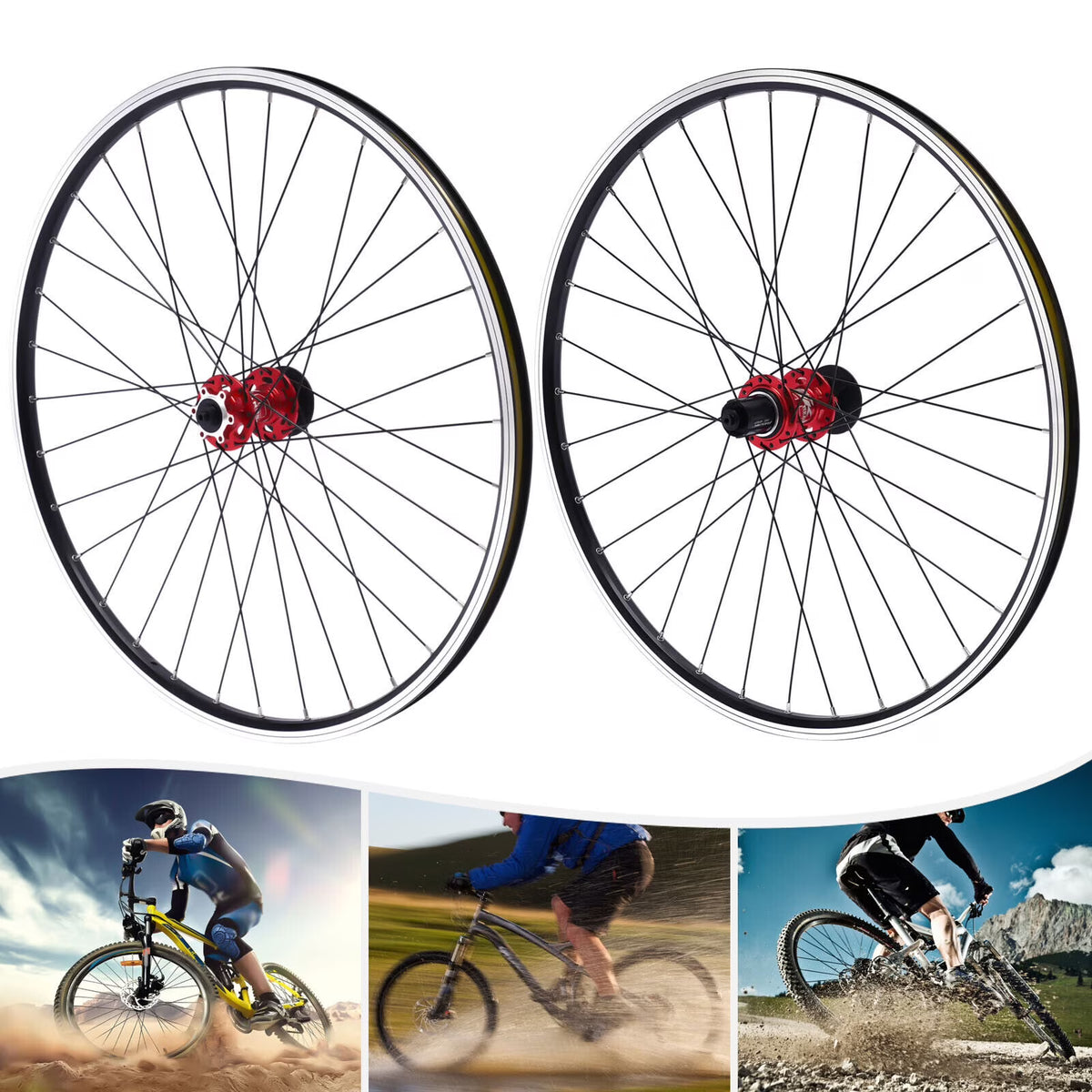 29 Inch Mountain Bike Wheel Set Disc Brake MTB Wheels Front & Rear Hub Rim U558