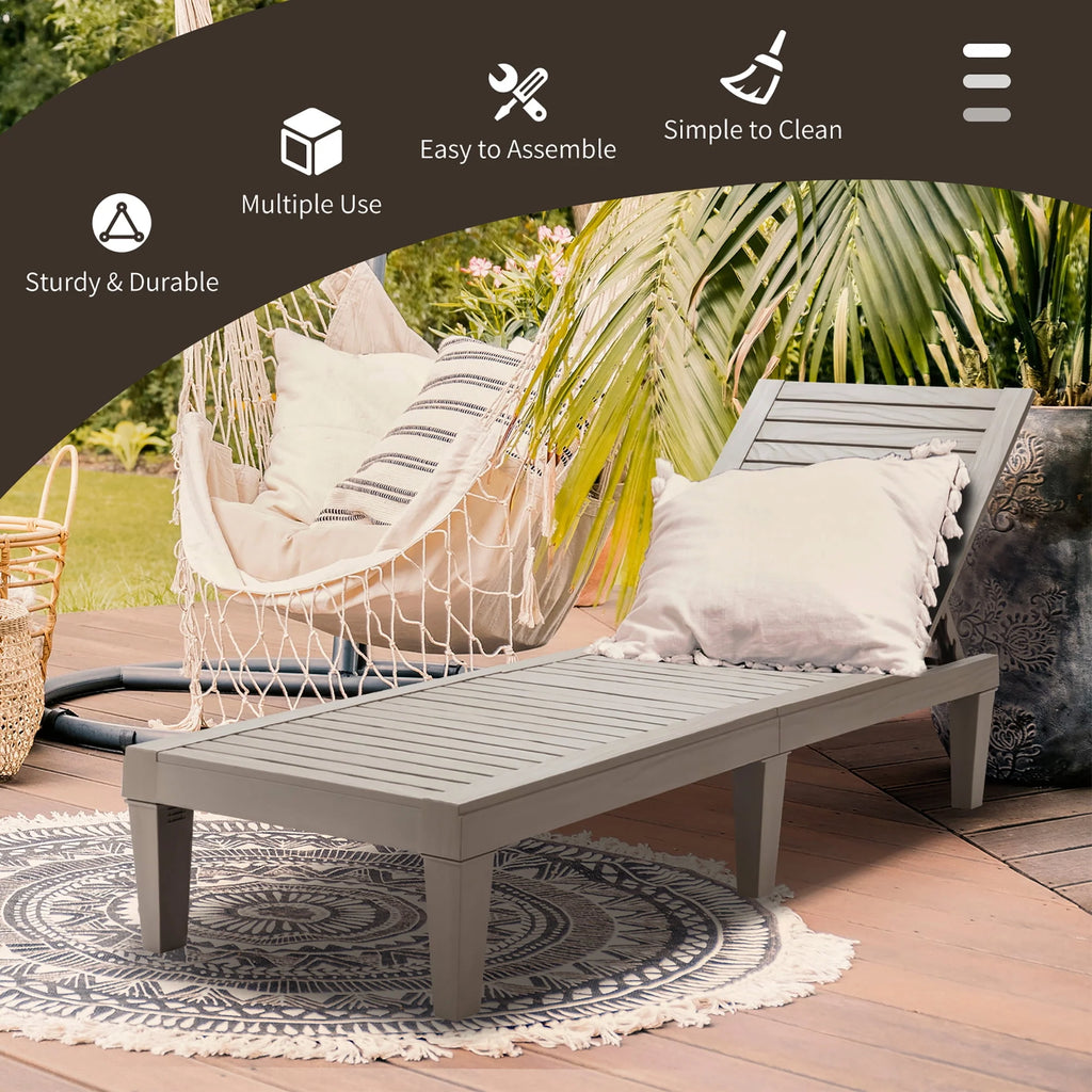 Adjustable Black Patio Lounge Chair I362328