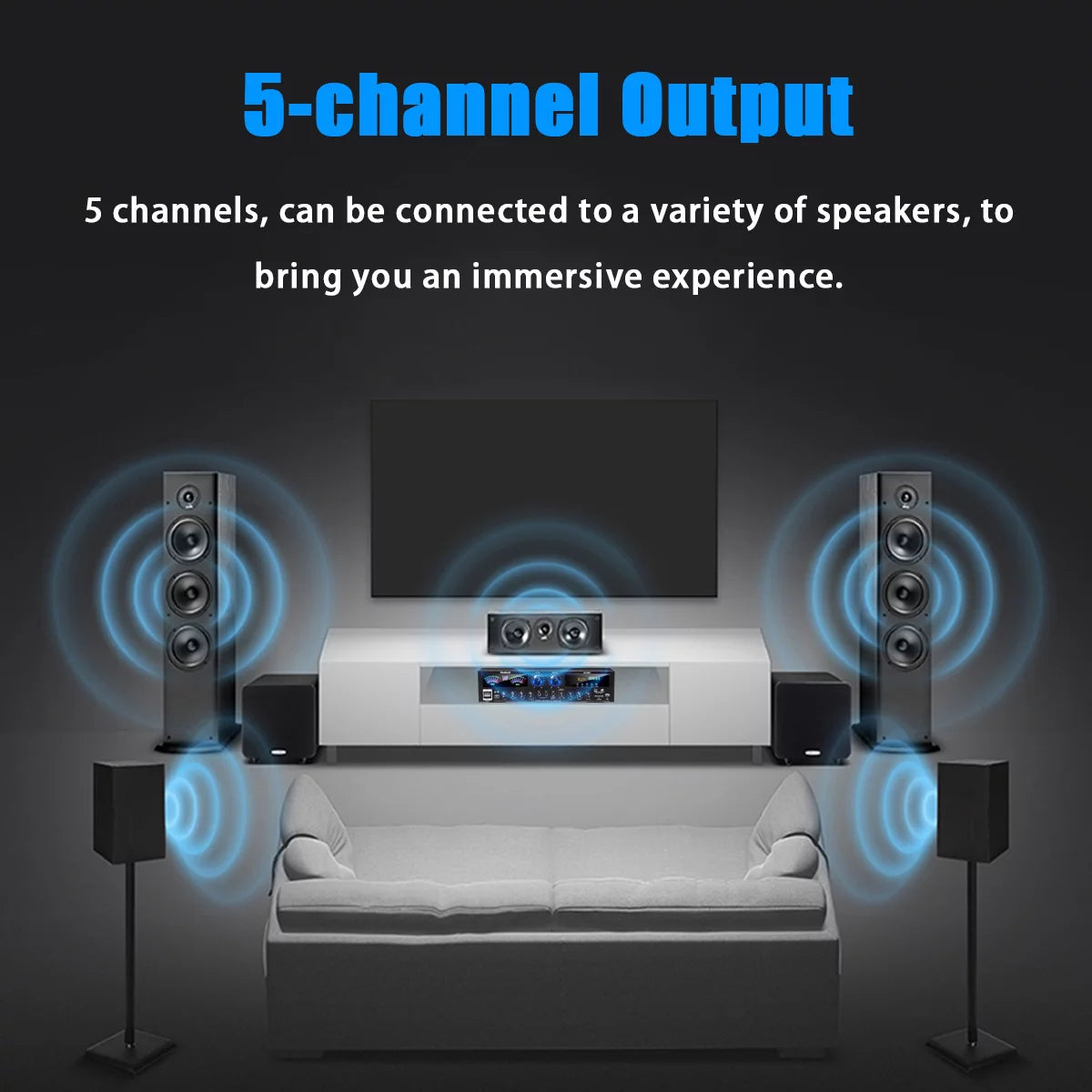 4000W Bluetooth Audio Power Amplifier Receiver J7608