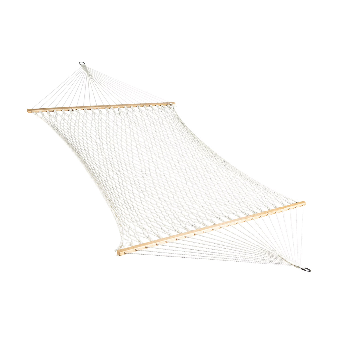 White Cotton Rope Hammock with Spreader Bar, 60-in. Wide, 450 lb. Capacity K592205