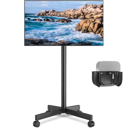 Mobile TV Cart Rolling TV Stand for 23-60 Inch Screens with Tilt and Height Adjustable B962728