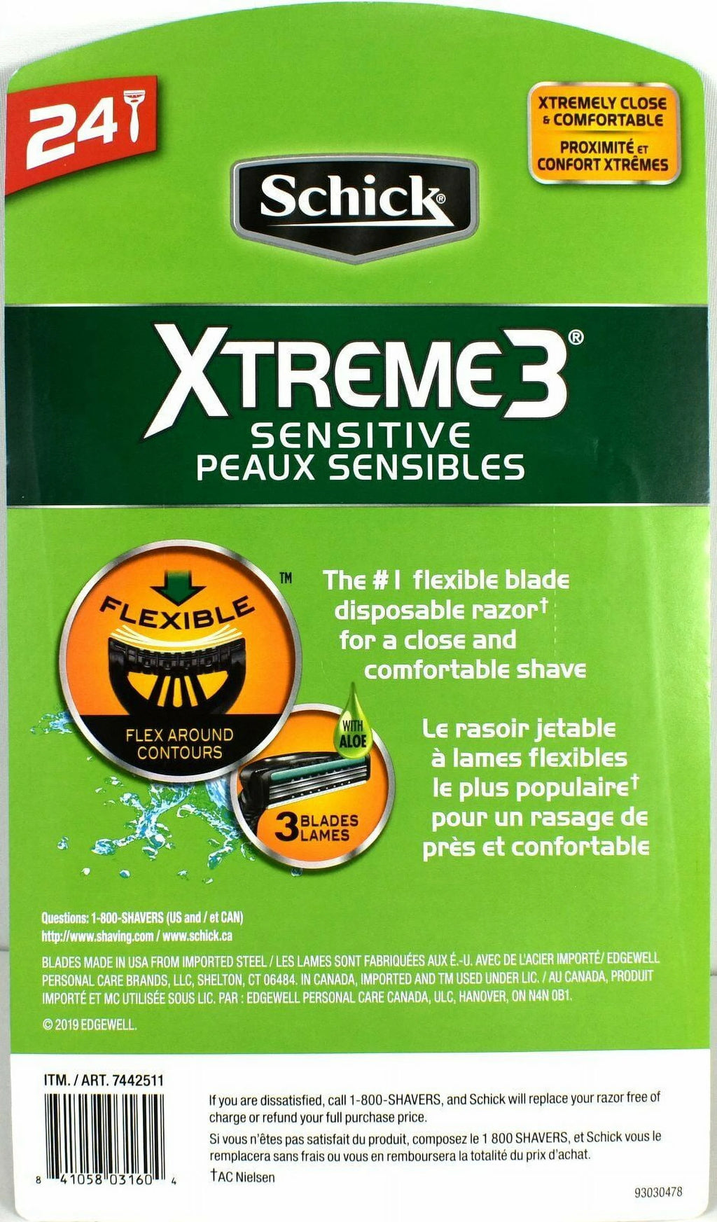 Sensitive Disposable Razors, 24 Count W75848