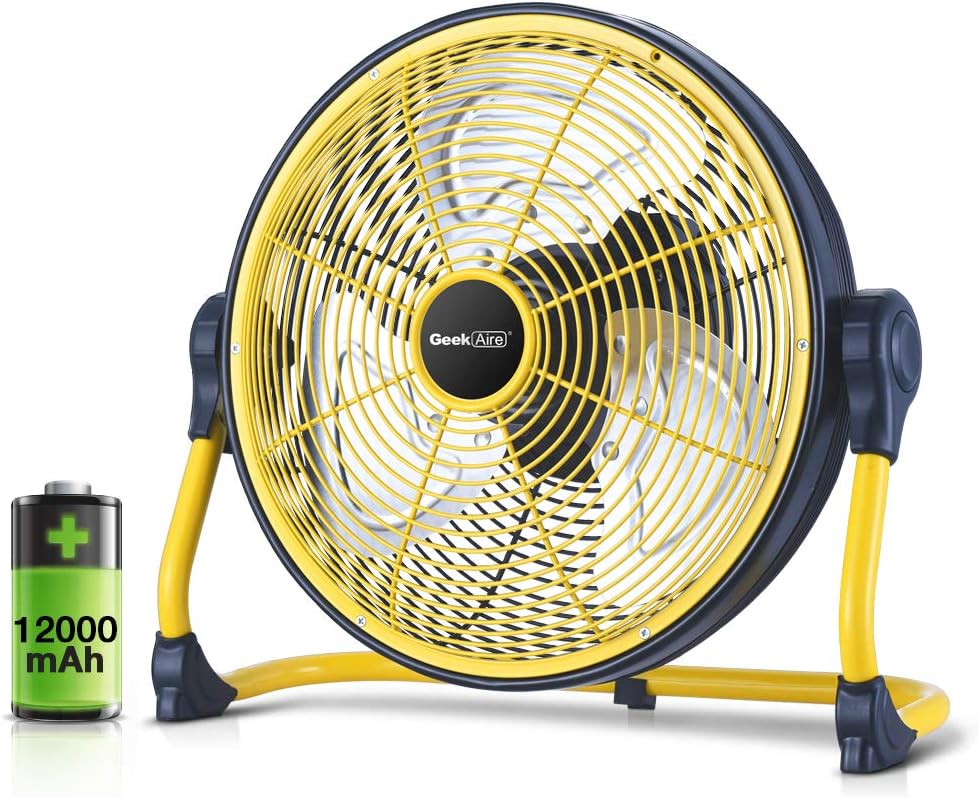 Battery Operated 12 Inch Portable Floor Fan Y3012