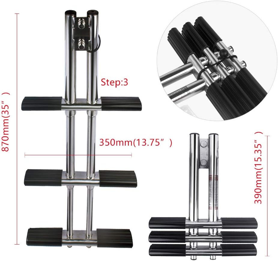 Stainless Steel 3 Step Telescoping Boat Ladder L9061