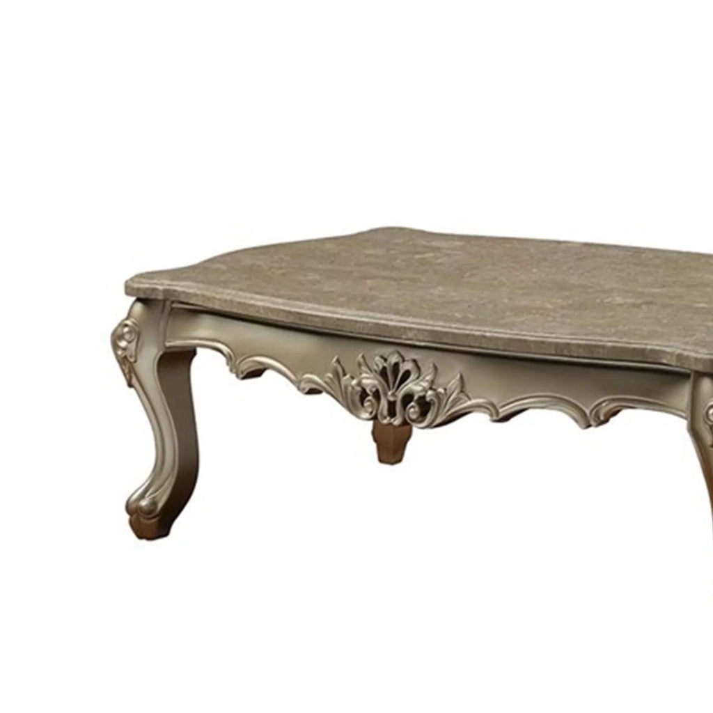 Marble Top Wooden Coffee Table D3947
