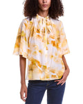 Yellow Silk Blouse E829