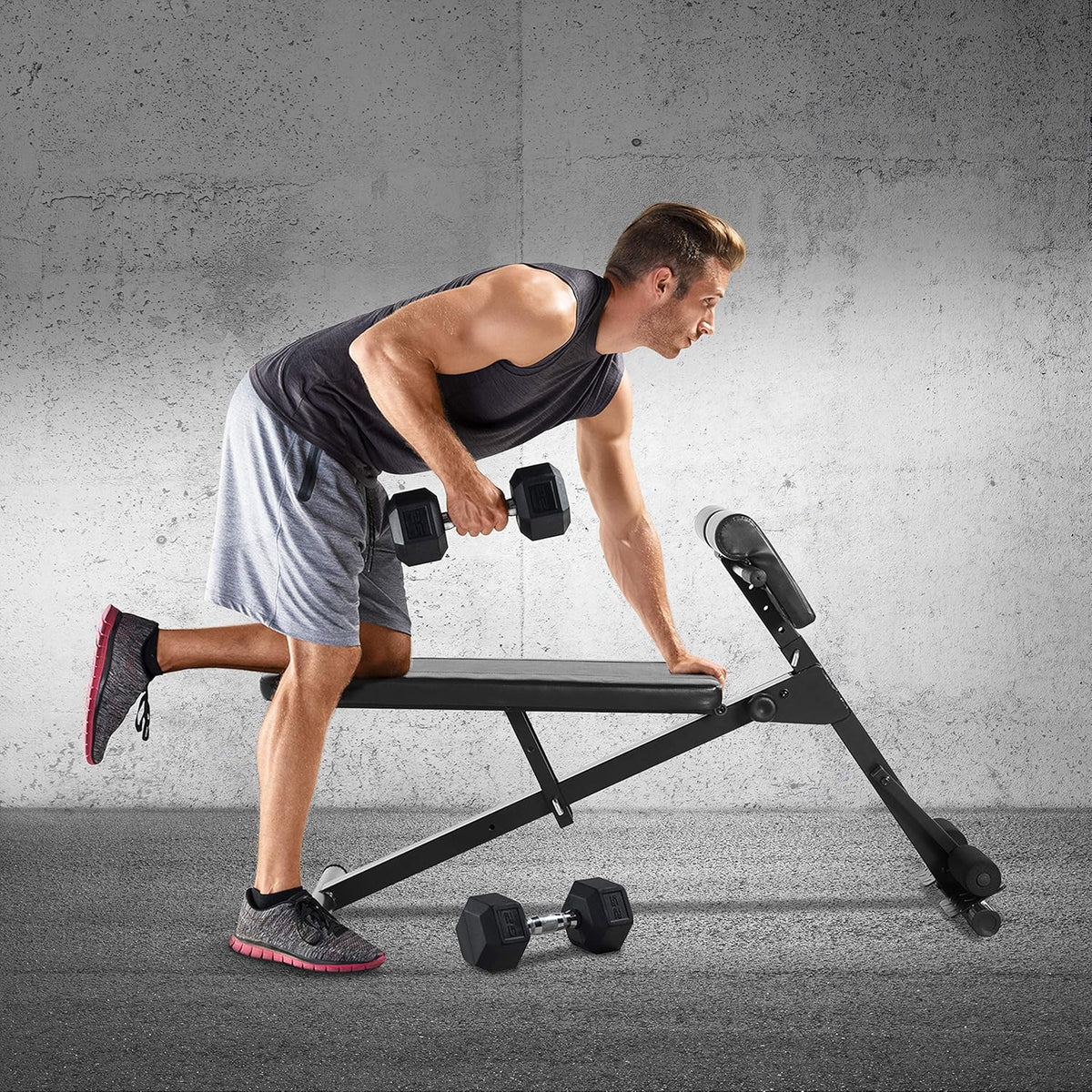 Black Hyperextension Ab Bench R6500