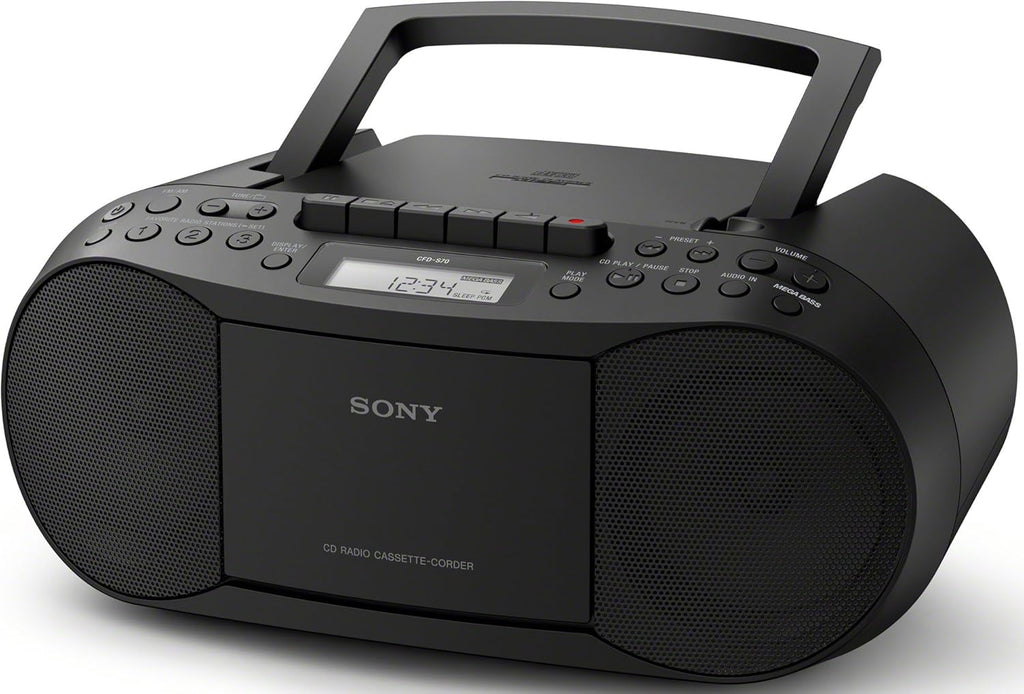 Black CD/MP3 Cassette Boombox Radio with AUX V331810