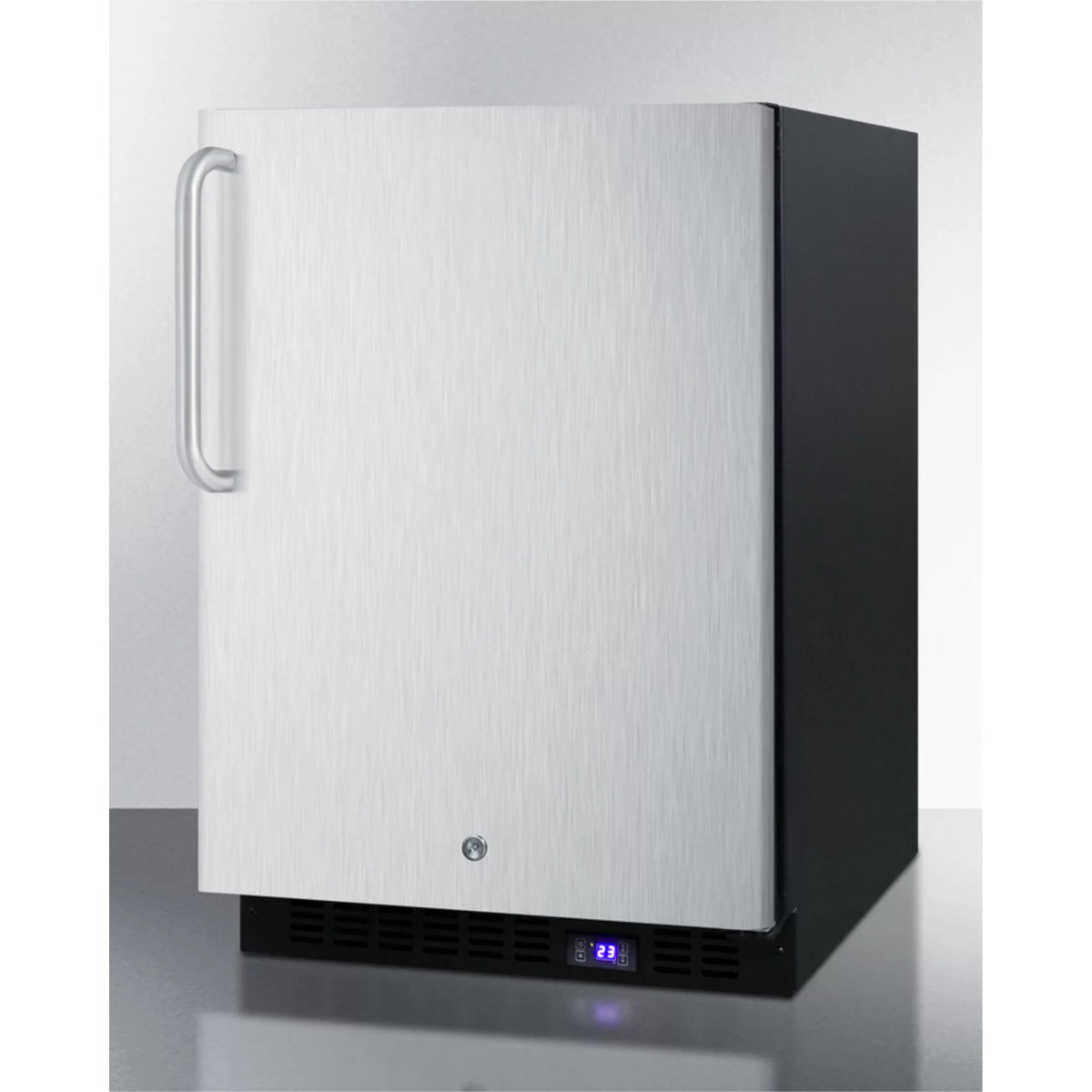 Black Stainless Steel Outdoor All-Freezer with Digital Thermostat and Lock L759