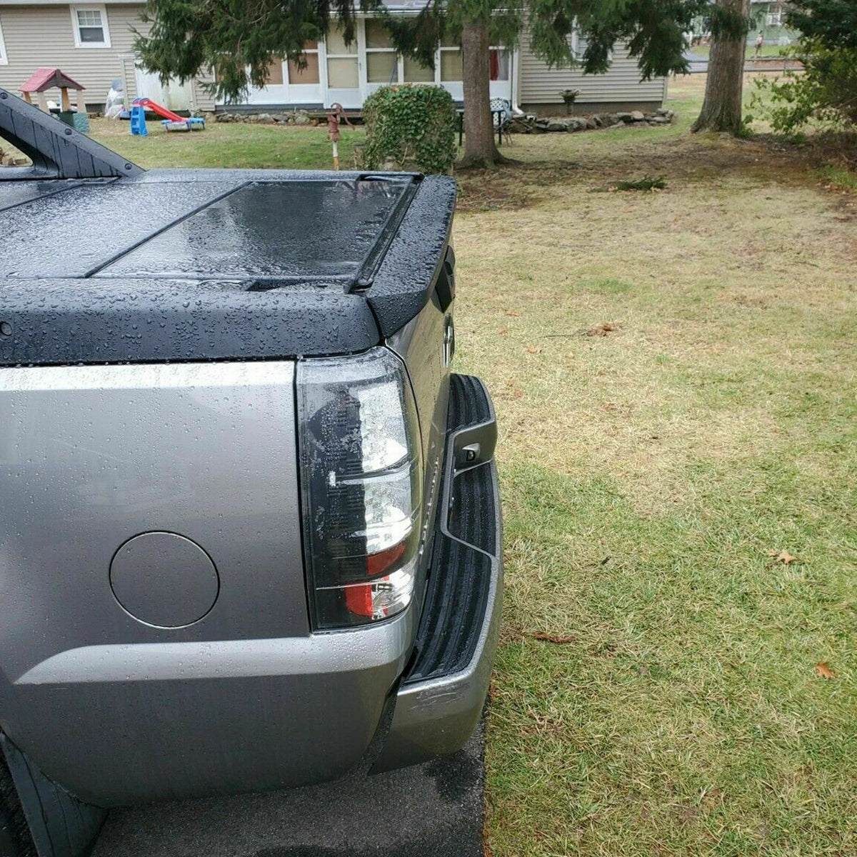 Black Textured Tailgate Spoiler with Camera Hole D707