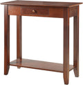 Espresso Hall Table with Drawer and Shelf K125