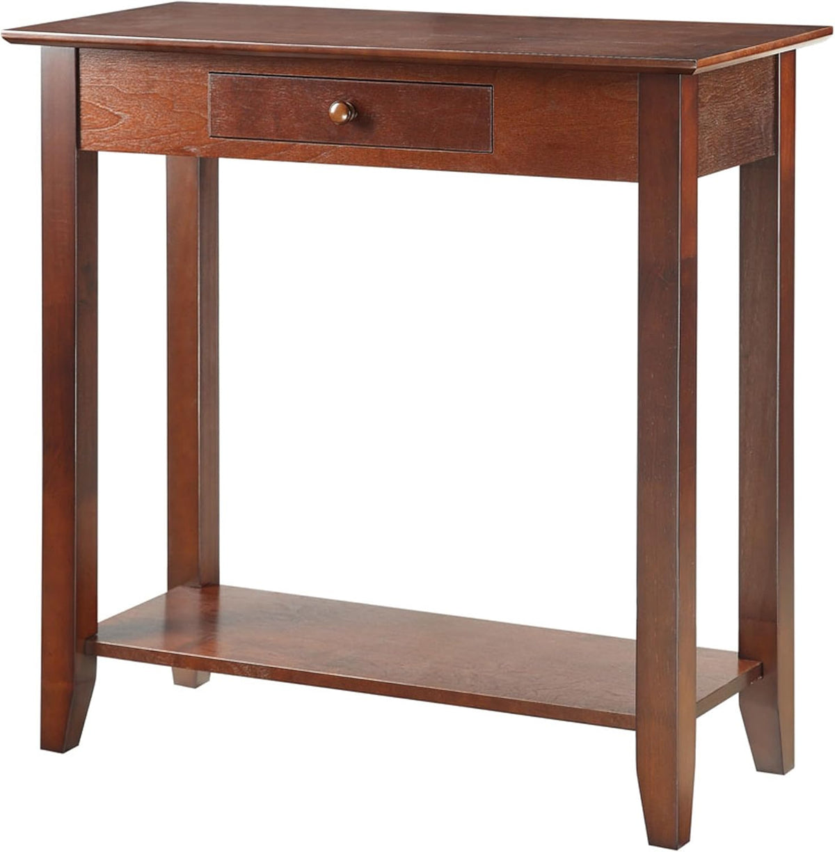 Espresso Hall Table with Drawer and Shelf K125