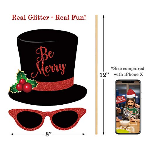 Christmas Photo Booth Props Kit 25 Count G377