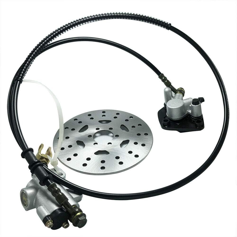 Rear Hydraulic Brake Caliper Assembly and Disc Rotor Kit Pack of 2 E617