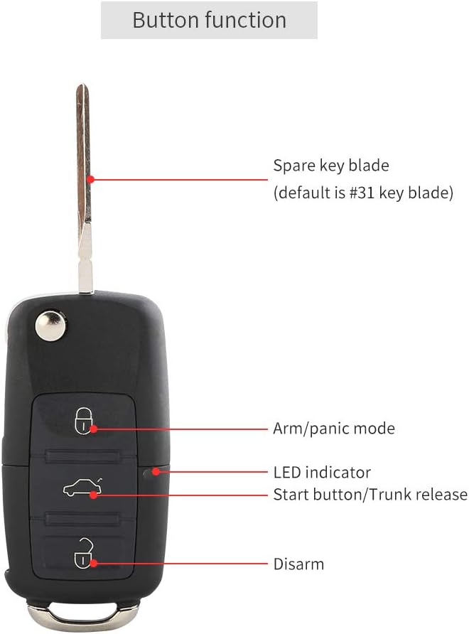 PKE Car Alarm System Remote Starter Push Button Keyless Go System S585233