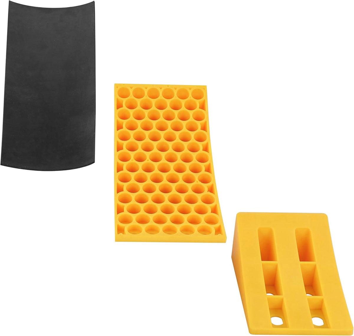 2 Camper Leveling Blocks and Chock Blocks Kit with Anti-Slip Rubber Mats and Storage Bag L4581