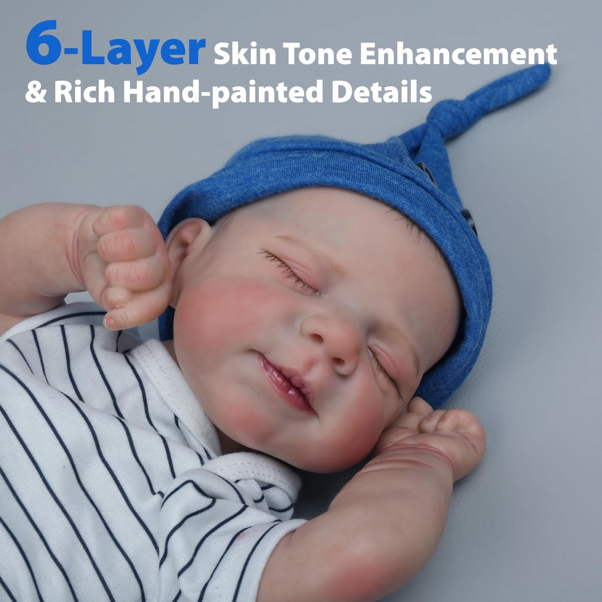 18-Inch Reborn Baby Doll with Soft Cloth Body Q24045