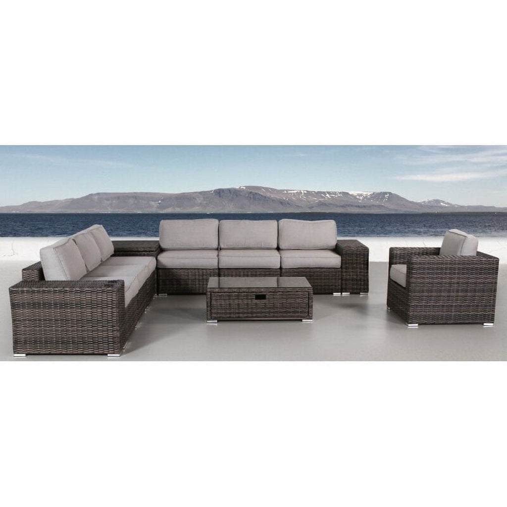 11 Piece Sectional Seating Group with Cushions Espresso N6200