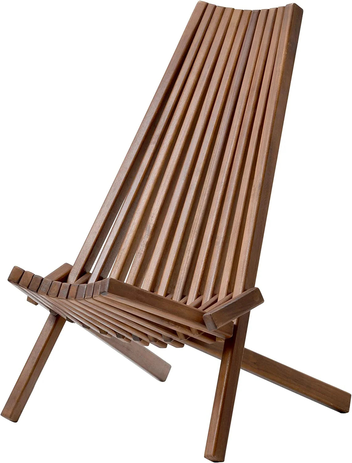 Natural Folding Acacia Wood Lounge Chair I964507