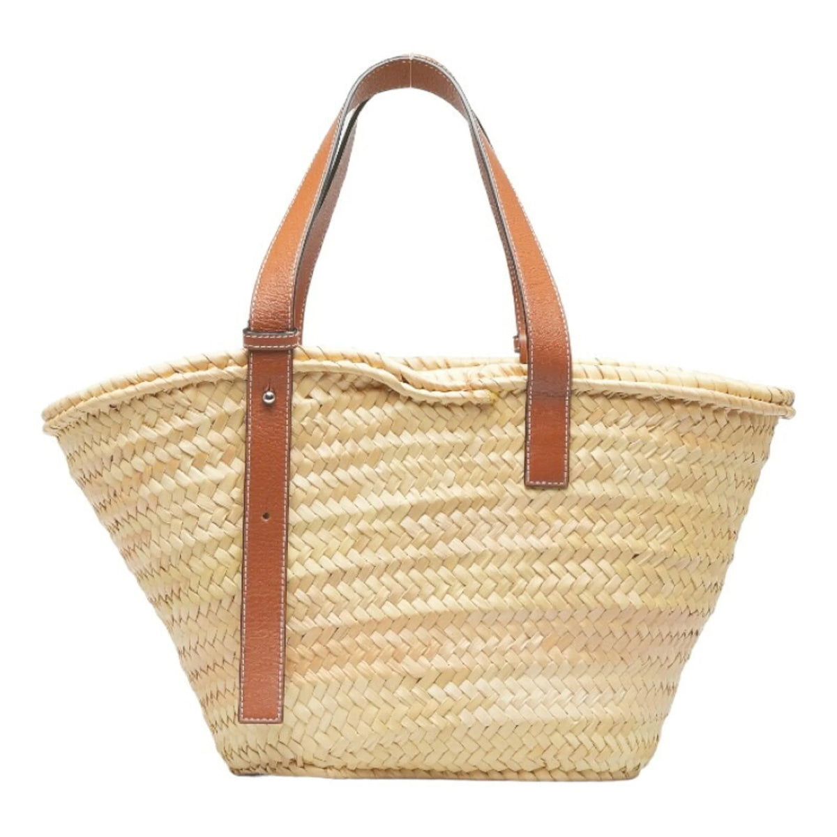 Natural Brown Raffia Leather Small Handbag M5718