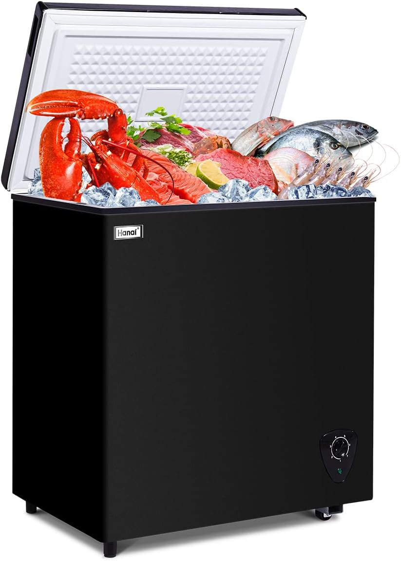 5.0 Cubic Top Open Door Chest Freezer with Removable Storage Basket C157773