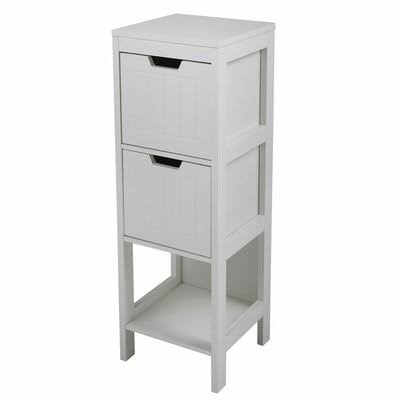 Tall Cabinet with 2 Drawers and 1 Open Shelf G4908