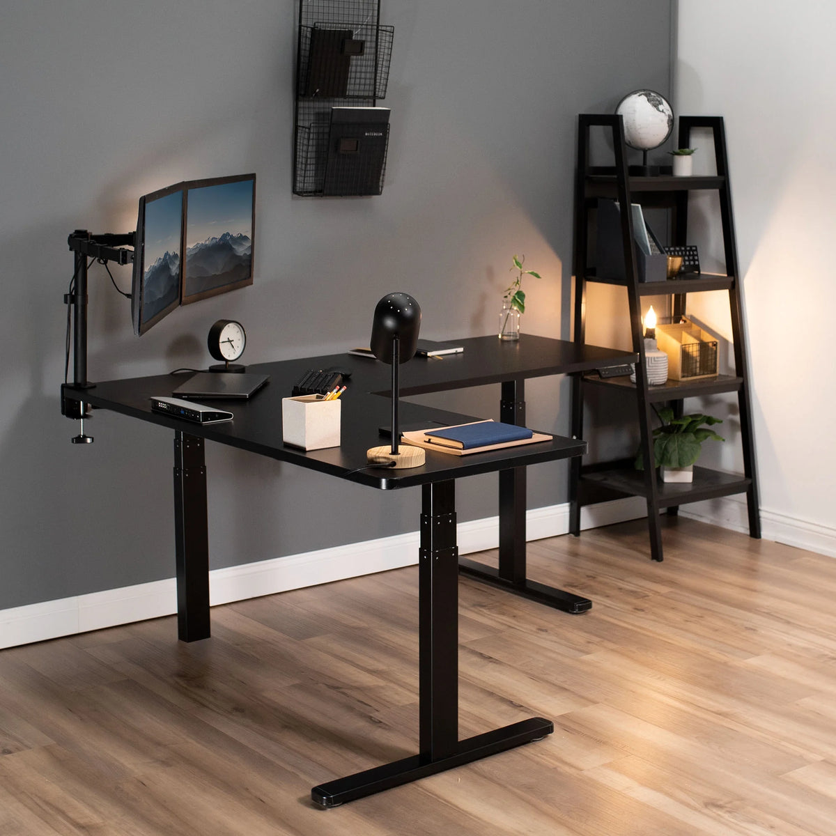 Electric Stand Up Corner Desk Workstation H324