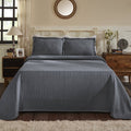 Blue Jacquard Matelasse Bedspread Set X748
