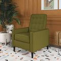 Olive Green Linen Pushback Recliner Accent Chair N915