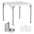 4ft Portable Folding Plastic Table with Handle, Black X210170