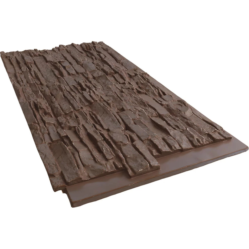 45 3/4"W x 24 1/2"H x 1 1/4"D Autumn Bronze Faux Stone Siding Panel W689