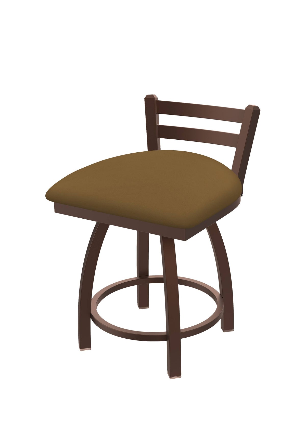 18x22 Low Back Swivel Vanity Stool with Bronze Finish F805
