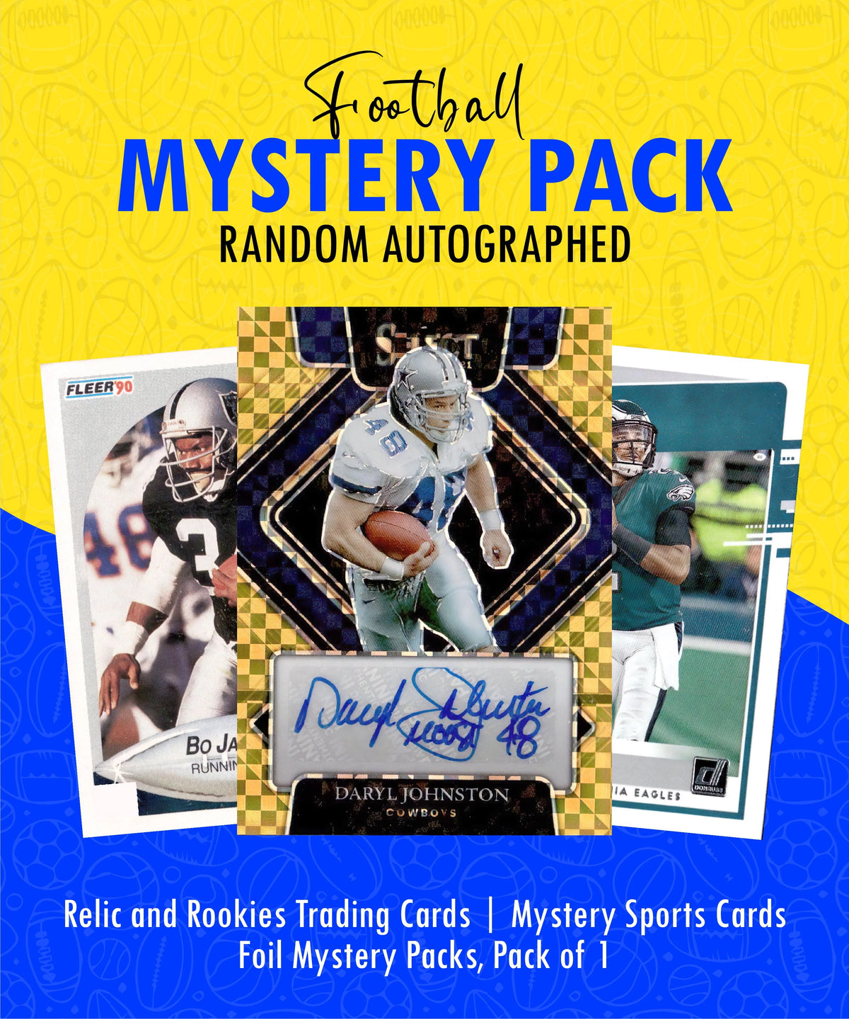 Football Mystery Pack Random Autographed Relic Rookie Trading Cards R395549