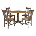 42 in. Round Drop Leaf Dining Table with 4 Chairs V78659