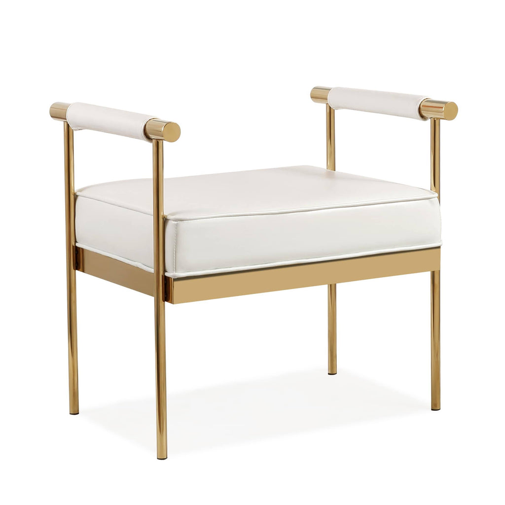 White Eco-Leather Bench Z204606