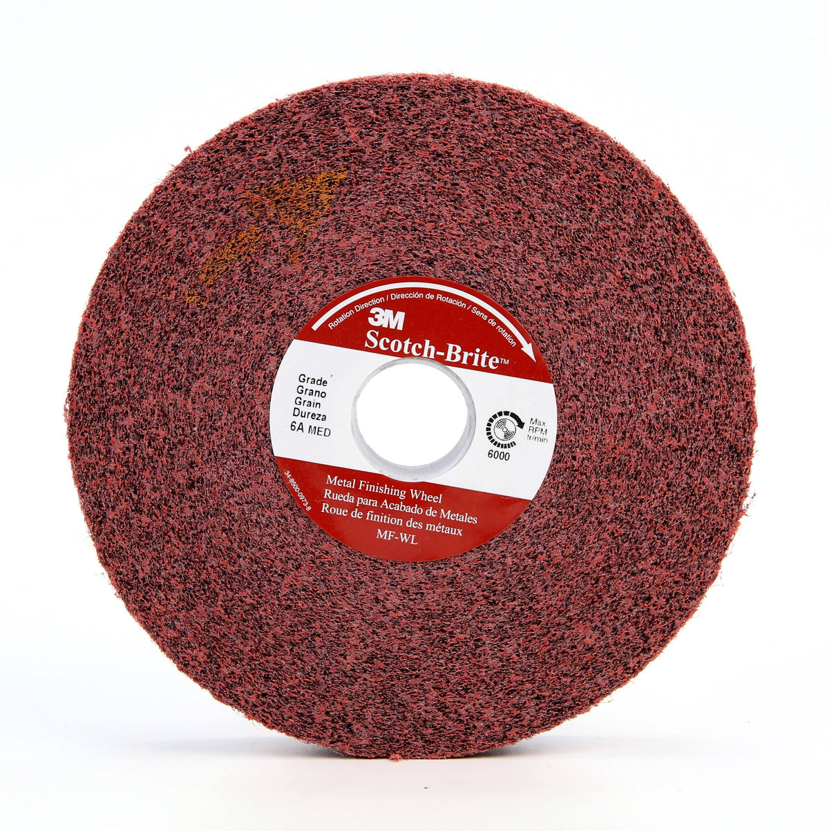 Metal Finishing Wheel, 12 in x 4 in x 5 in J460839