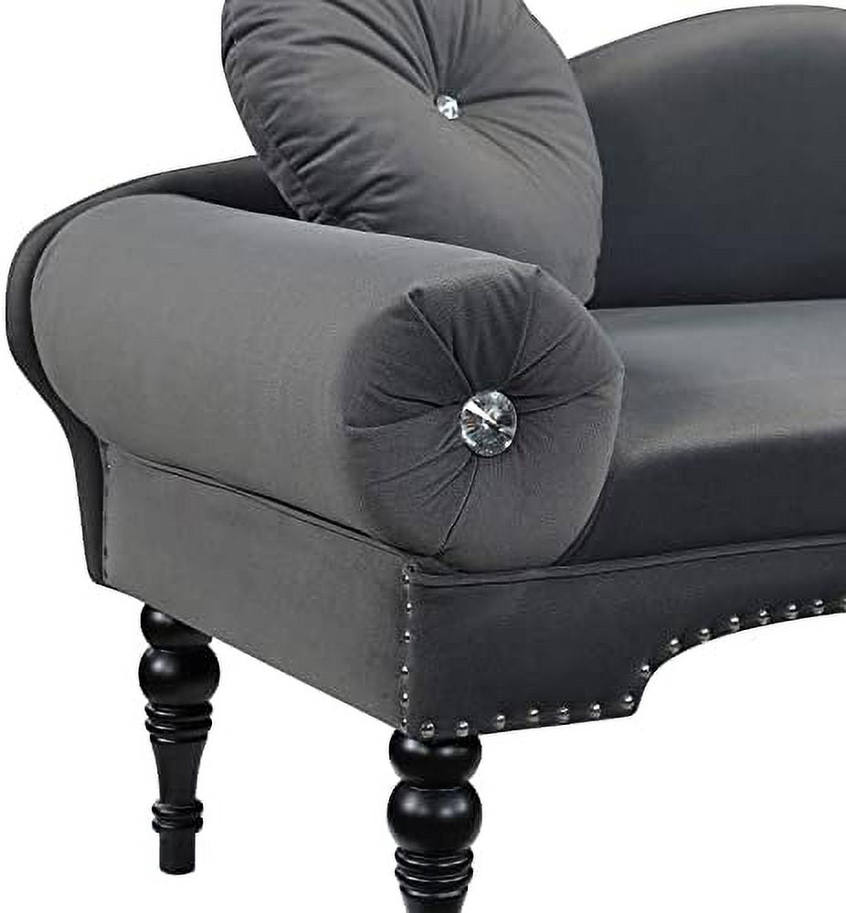 54" Velvet Tufted 2 Seater Loveseat Sofa with 2 Pillows H30651