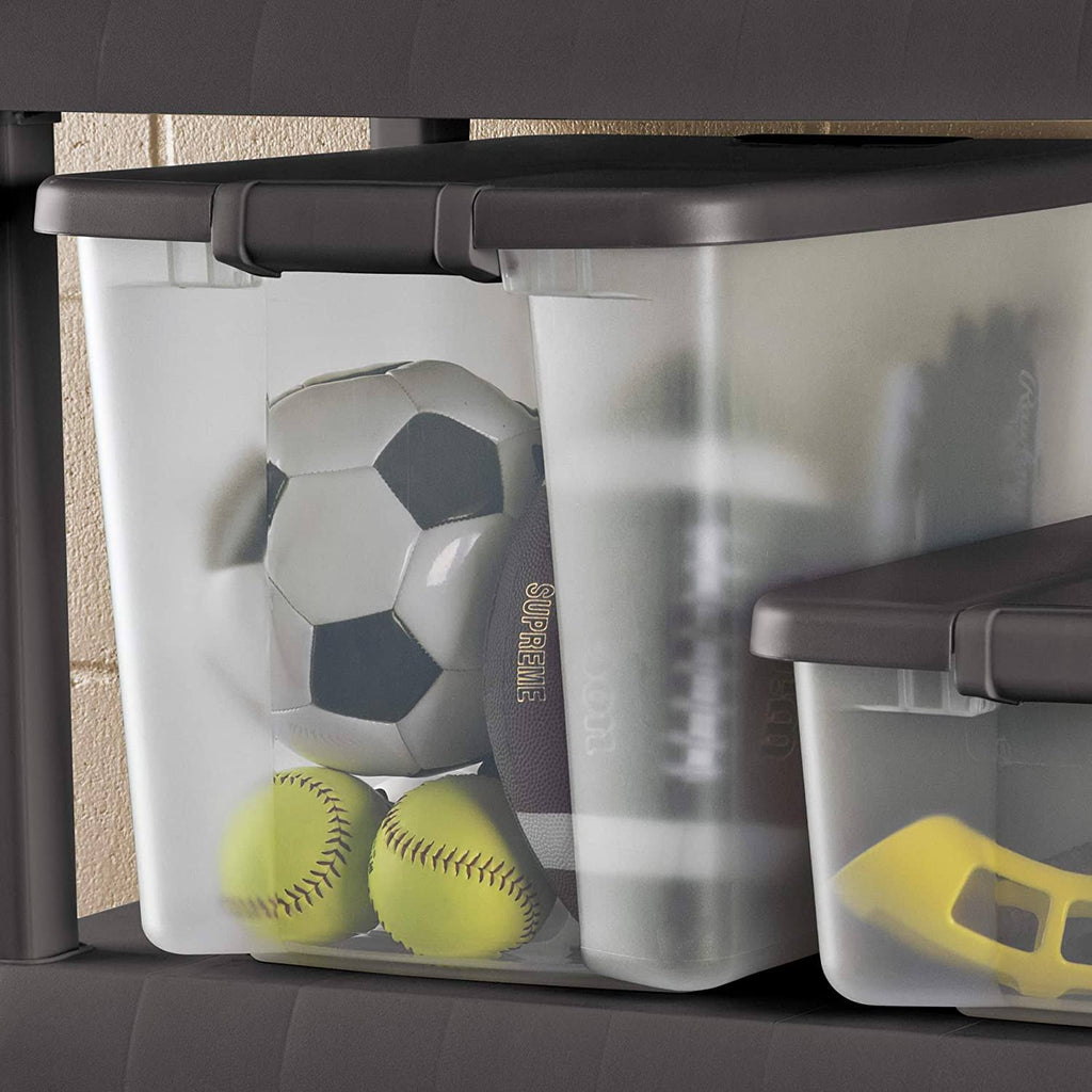 50 Quart Clear Stackable Latching Storage Tote (18 Pack) W21237