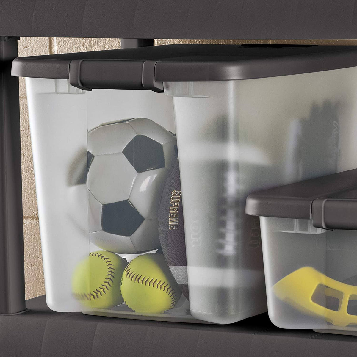 50 Quart Clear Stackable Latching Storage Tote (18 Pack) W21237