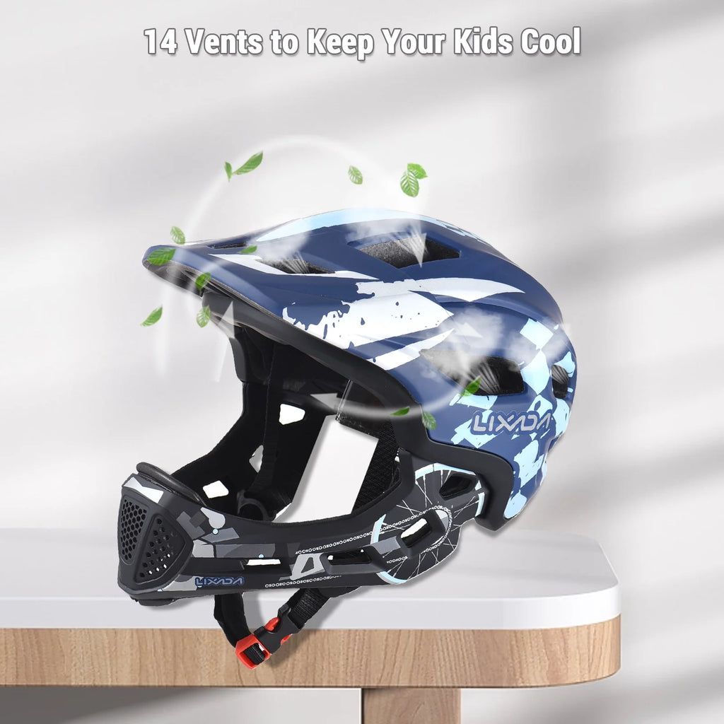 Adjustable Full Face Kids Cycling Helmet with Detachable Visor M905