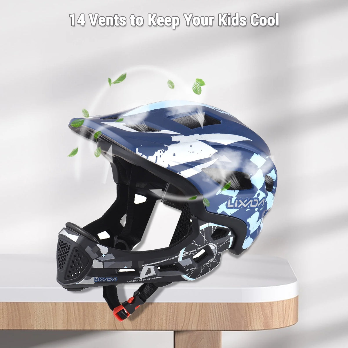 Adjustable Full Face Kids Cycling Helmet with Detachable Visor M905