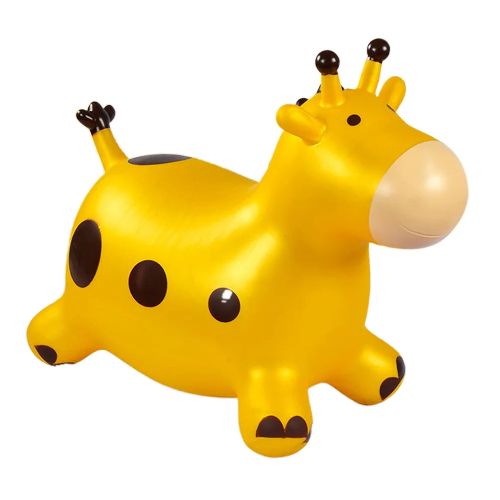 Inflatable Bouncing Horse Toy with Air Pump (Yellow) S3569