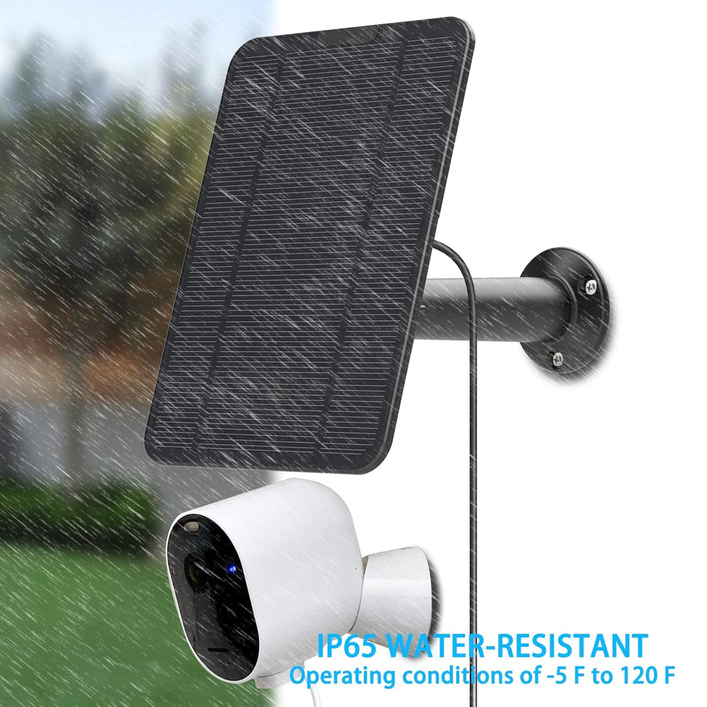 Black 3-Pack 6V Solar Panel with Wall Mount and 13.1ft Cable U88177