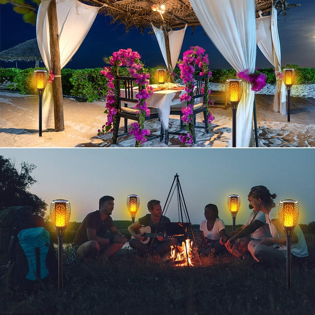 8 Pack Solar Torch Light with Flickering Flame A57007