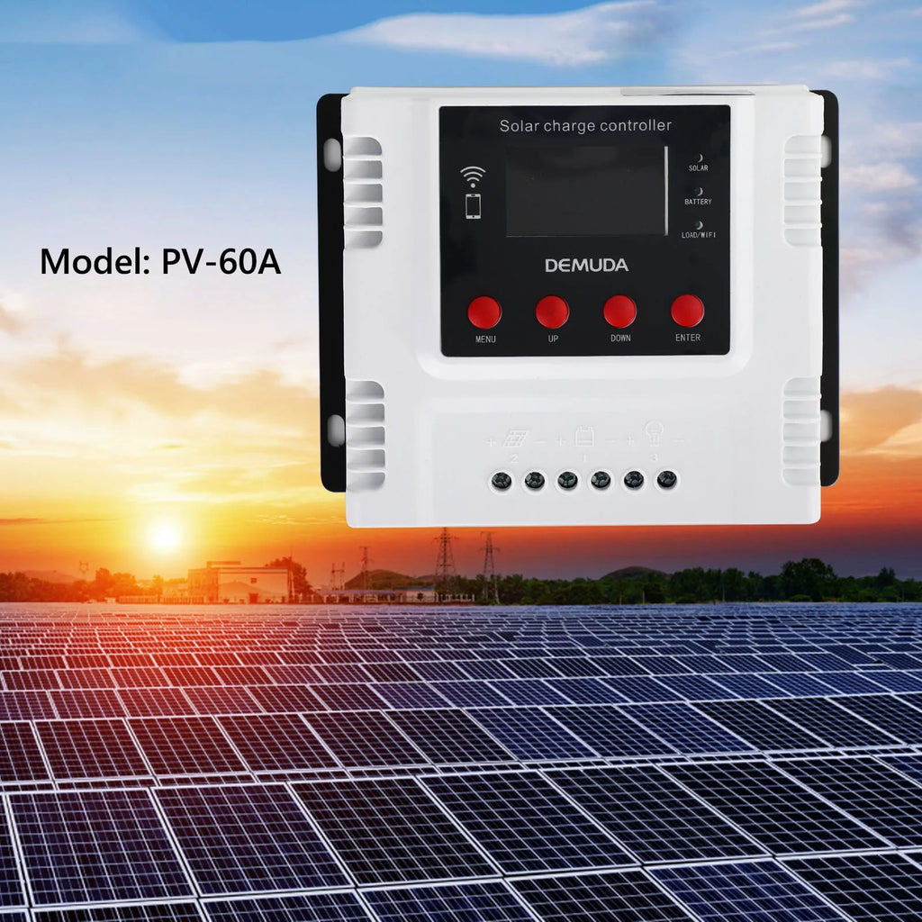 60A Solar Charge Controller with Wifi Monitor PWM LCD H9455